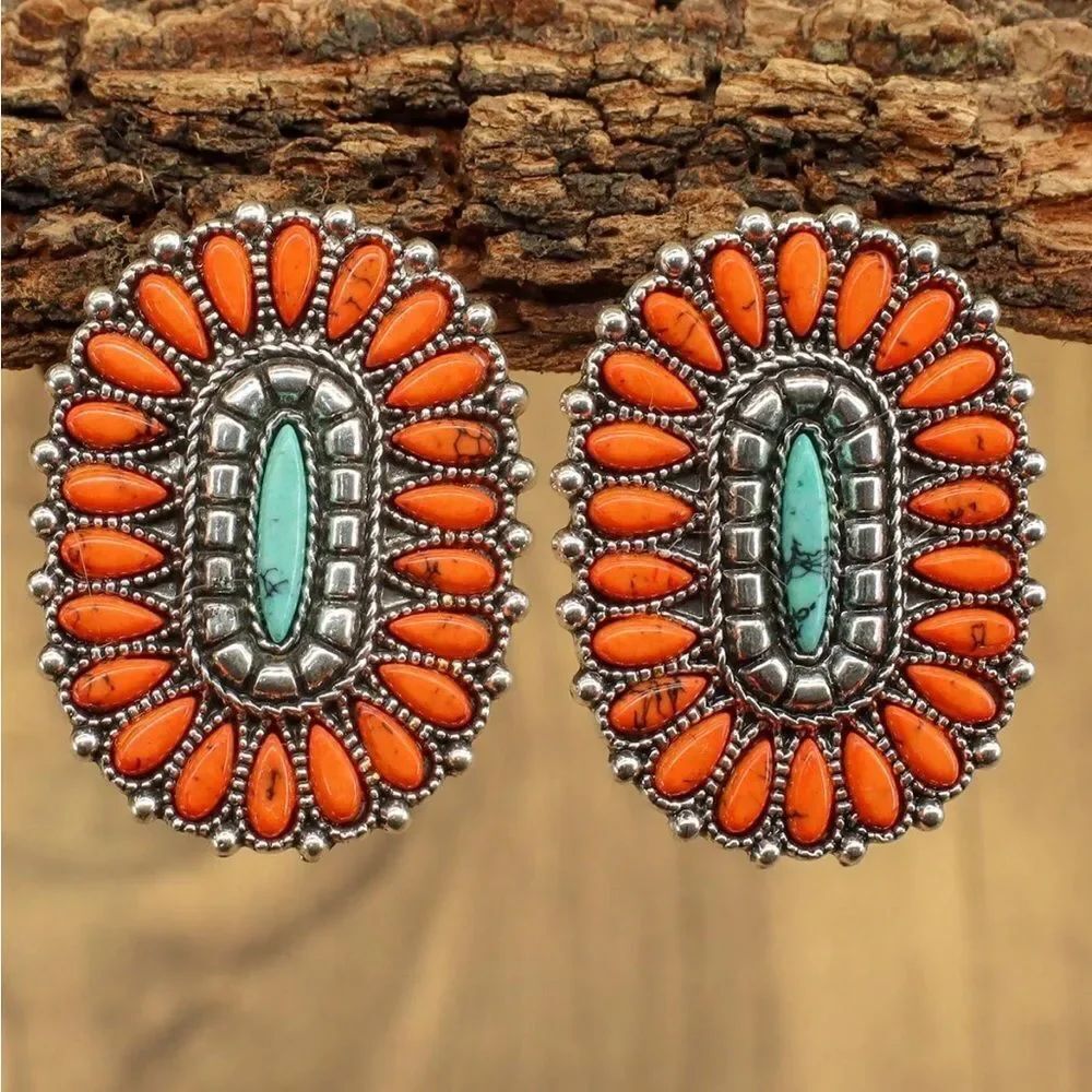 Boho stone Earrings #1904
